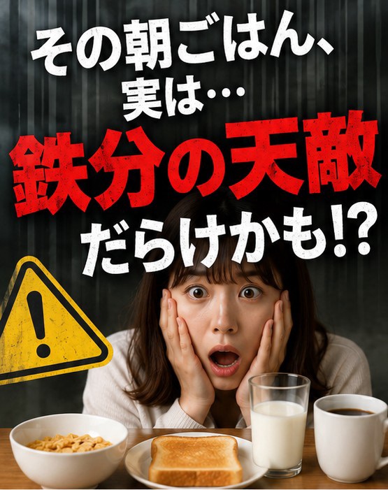 その朝ごはん、実は鉄分の天敵だらけかも!?