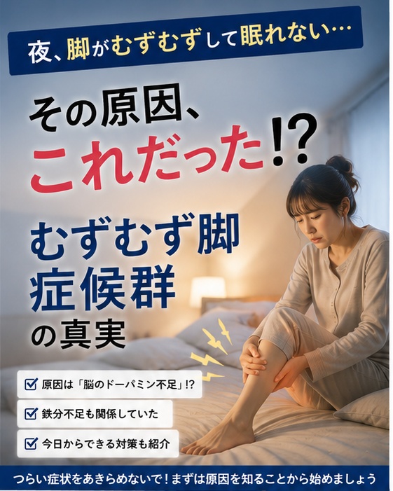 むずむず脚症候群の原因はこれだった！？